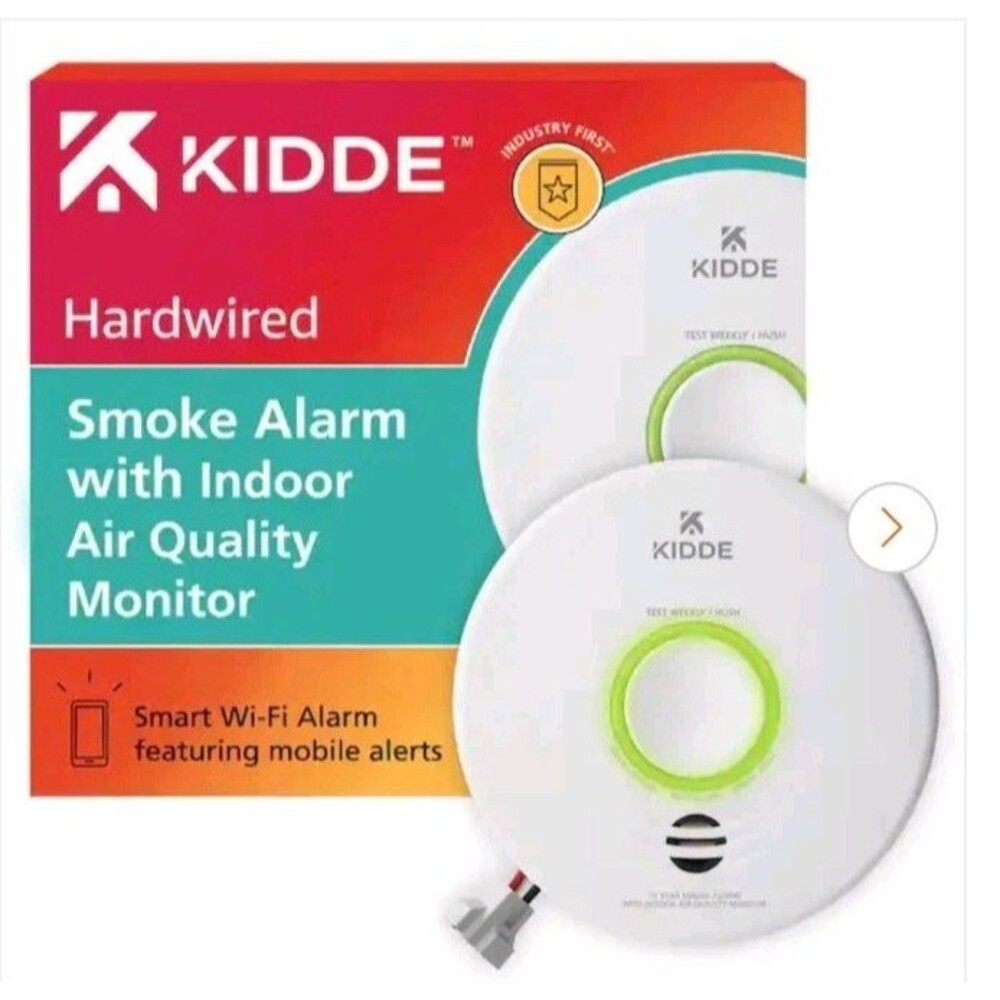 Kidde Smart Hardware Wi-Fi Enabled Smoke Detector and Indoor Air Quality Monitor